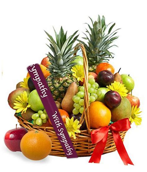 Shop wolferman's for sympathy gift baskets and condolence baskets. Deluxe Sympathy Fruit Basket at From You Flowers