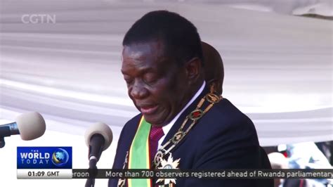 Mnangagwa Inauguration Zimbabwes President Sworn In Promises A New Dawn Cgtn