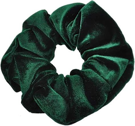 Mytoptrendz Premium Smooth Velvet Scrunchie Dark Green Amazon Co