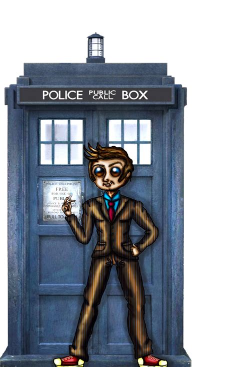 Tenth Doctor With The Tardis By Madcanuckster On Deviantart