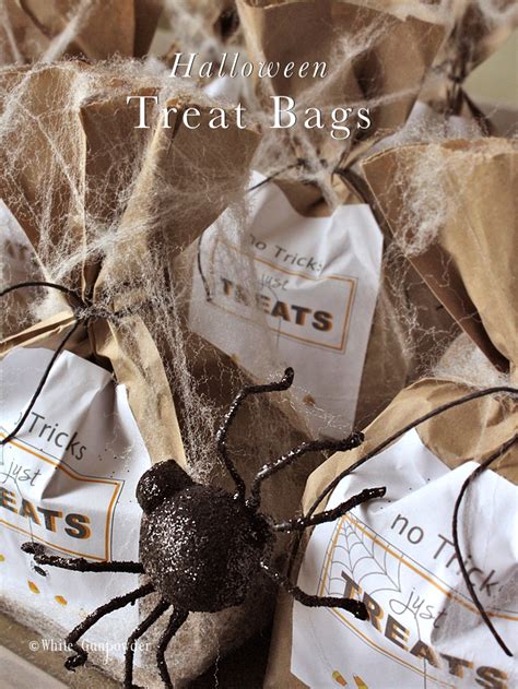 Halloween Treat Bags And Printables White Gunpowder