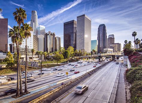 Fondos De Pantalla Eeuu Rascacielos Carreteras Los Ángeles California