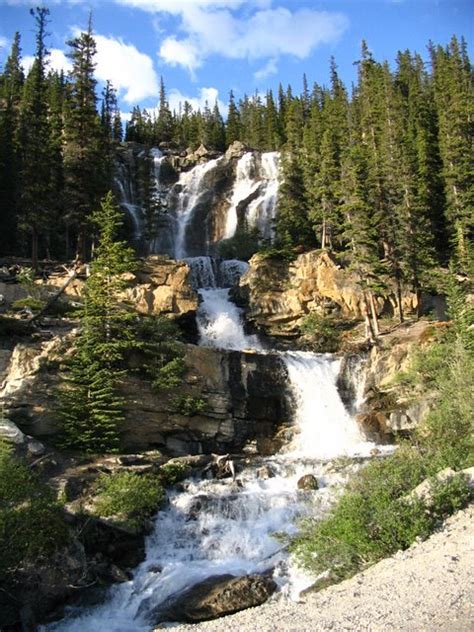 Cascading Waterfall Along Icefields Parkway Kyle Pearce Flickr