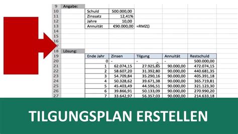 Maybe you would like to learn more about one of these? Tilgungsplan Erstellen Excel