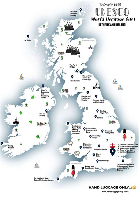This Map Shows You Where To Find Every Unesco World Heritage Sites In The Uk And Ireland Hand