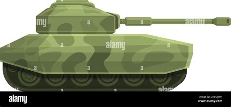 Armor Tank Icon Cartoon Vector Military War Vehicle Gun Stock Vector