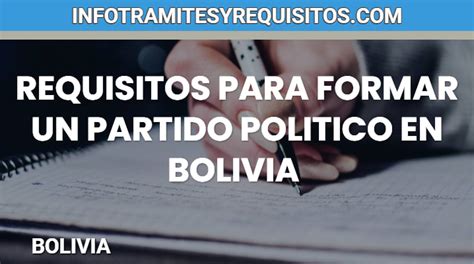 Requisitos Para Formar Un Partido Pol Tico En Bolivia