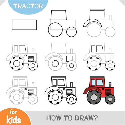How To Draw A Tractor Draw Advisor
