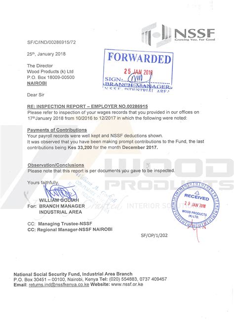 Nssf Compliance Certificate Request Letter Template Anziano 41 Off
