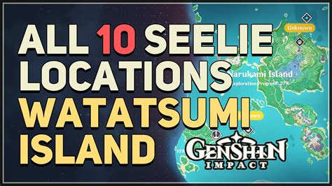 All Watatsumi Island Seelie Locations Genshin Impact Youtube