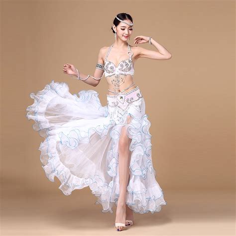 on sale new arrivals performance oriental belly dancing clothes 3 piece suit bead bra belt and