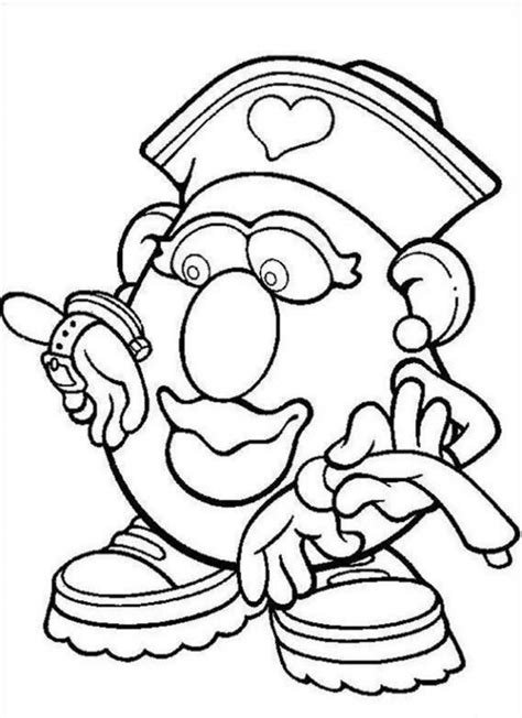 Mr Potato Head Theme Coloring Pages Disney Character