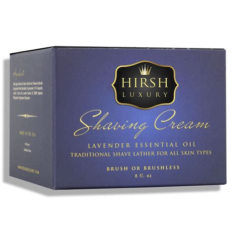 Hirsh Luxury Shaving Cream Lavender Essential Oil 8oz