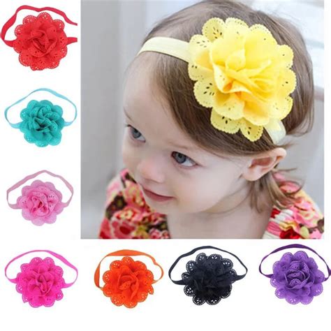 Delicate Hot 8pcslot Baby Girls Flower Headbands Photography Props