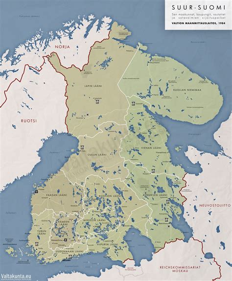 Greater Finland Map History Of Finland Imaginary Maps