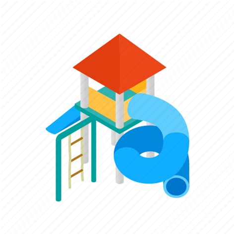 Child Fun Isometric Park Play Playground Slide Icon Download On