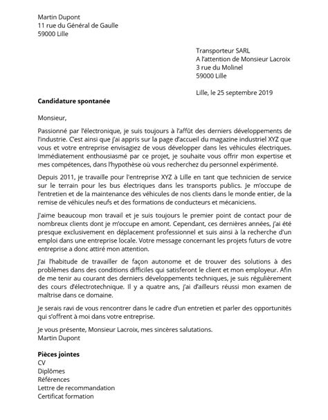 Modele De Lettre De Motivation Spontanée Avpress