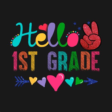 Hello 1st Grade Funny First Grade Crew Back To School Hello 1st Grade