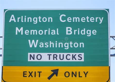 Street Signs To Arlington Cemetery Washington District Of Columbia