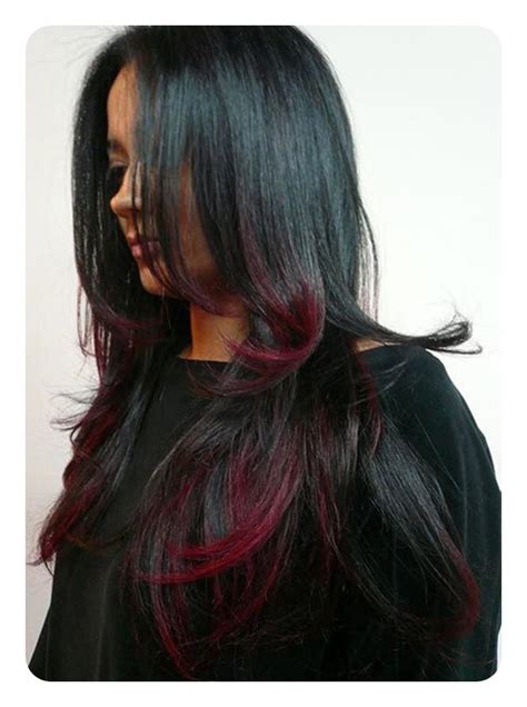 Red and black hair is when black hair is colored red, leaving some of the black hair exposed. 90 Highlights For Black Hair That Looks Good On Anyone ...