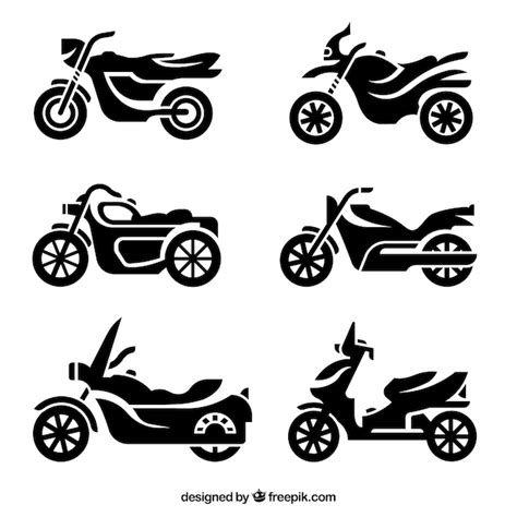 Motorcycle Silhouettes Free Vector