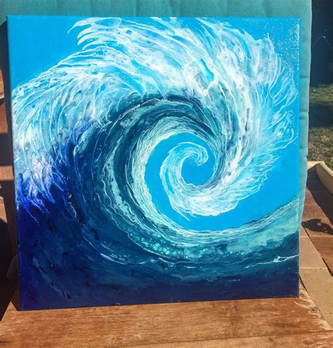 Pin By Laurice Mitchell On By The Sea Resin Art Painting Wave Art