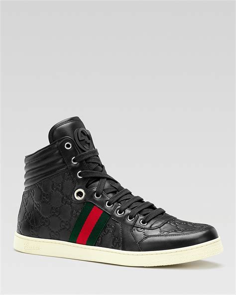 Gucci Guccissima Leather High Top Sneakers Bloomingdales