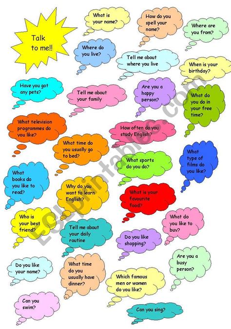 English Worksheets Present Simple Conversation Prompts