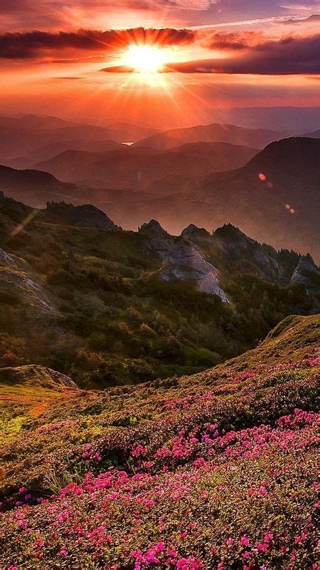 Beautiful Mountain Beautiful Mountain Sunset Wallpaper Download Mobcup