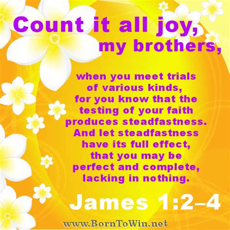 James 124 Count It All Joy My Brothers When You Meet Trials Of