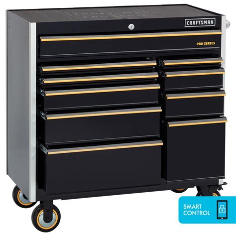 The Craftsman Pro Series 10 Drawer Tool Cart With App To Lock And Unlock