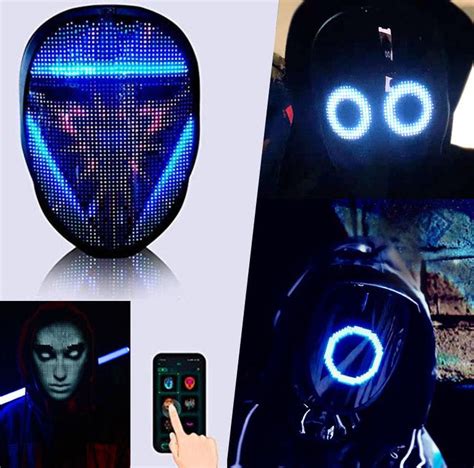 Led Masks With Bluetooth Programmable App Control Cyberpunk Mask Ryde