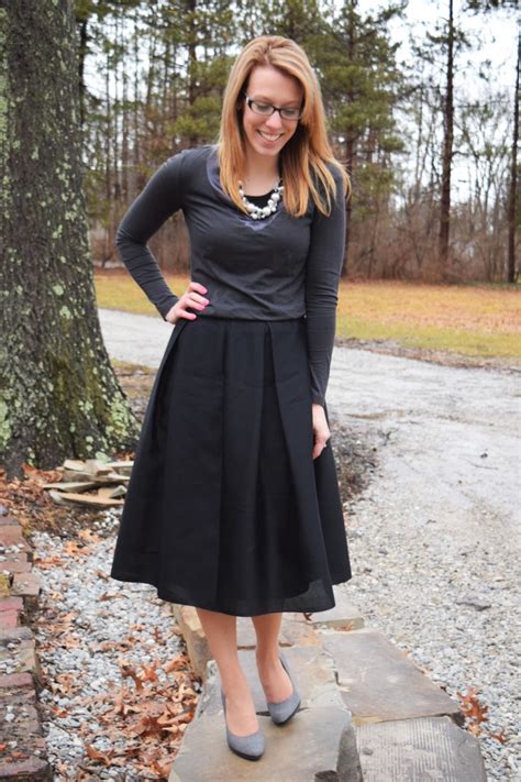 How To Style The Black Midi Skirt 3 Ways Modest Blondie