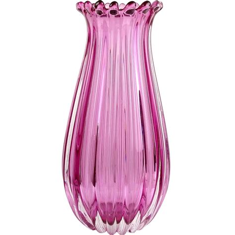 Archimede Seguso Murano Sommerso Pink Italian Art Glass Ribbed Floor Vase At 1stdibs Murano