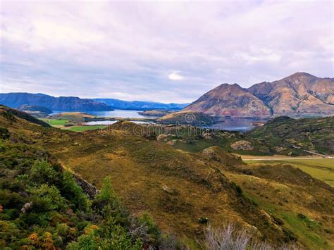 Panoramic Views Of The Bays Of Lake Wanaka From The Top Of The Diamond