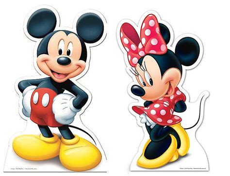 mickey mouse and minnie mouse lifesize cardboard cutout standee set disney fruugo de
