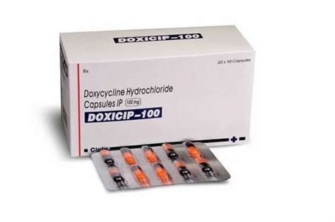 Doxicip 100 Doxycycline Hydrochloride 100mg Capsules Packaging Type
