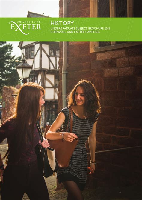 University Of Exeter History Subject Brochure 2016 By University Of
