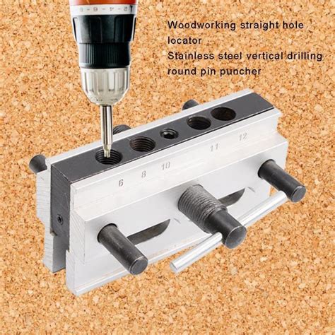 Hole Drilling Guide Locator Woodworking Metal Vertical Hole Jig Kit