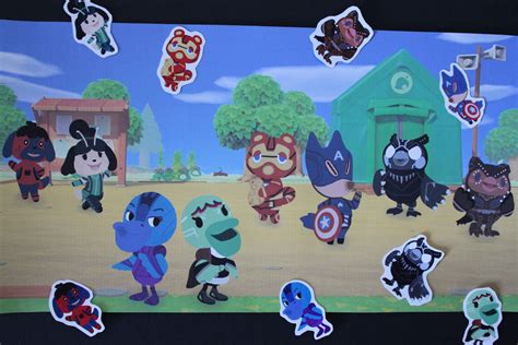 Animal Crossing X Marvel All Characters Digital Illustration Etsy