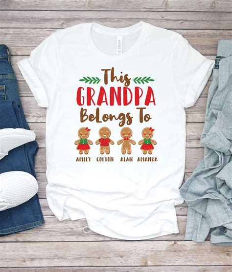This Grandpa Belong To Shirt Grandkids Names Shirt Funny Etsy