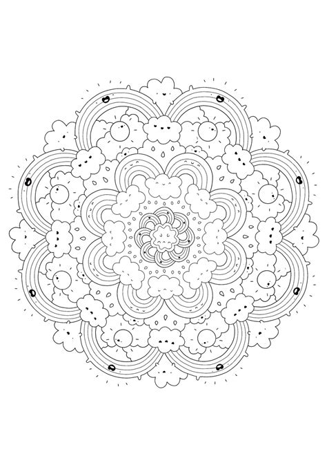 Kawaii Mandala Coloring Pages 2 Free Printable Coloring Sheets 2021