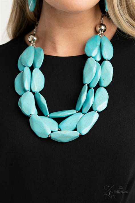 Paparazzi Authentic 2020 Zi Collection Turquoise Necklace A Finishing