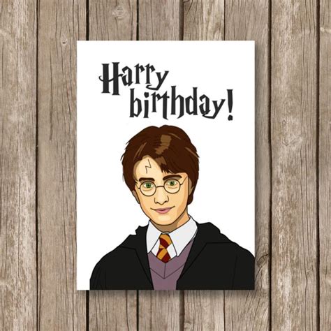 Harry potter birthday card printable. printable birthday card Harry Potter harry birthday by OhIneedthis