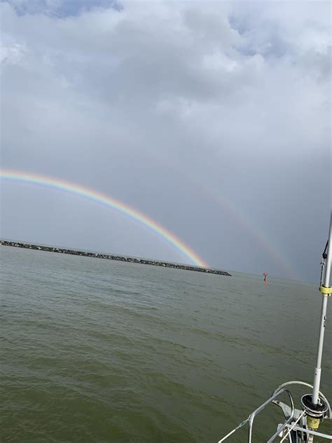 Brightest Rainbow Ive Ever Seen Today On The Bay Rmaryland