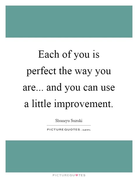 Each Of You Is Perfect The Way You Are And You Can Use