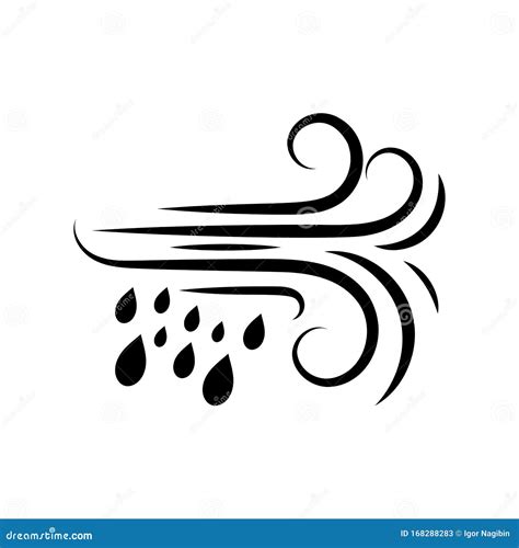 Vector Illustration Of Wind Icon Stock Vector Illustration Of