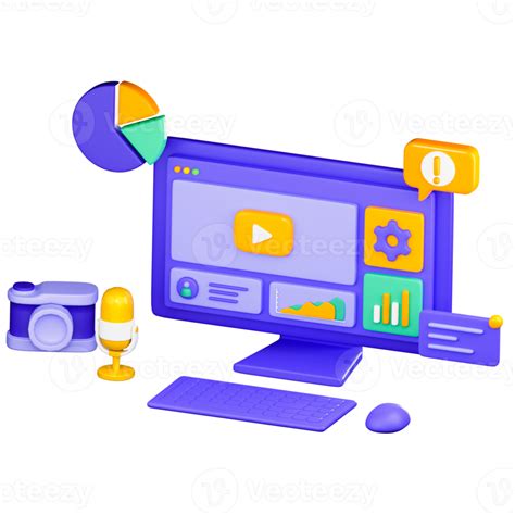3d Computer Arbeitsbereich Png Illustration 9343576 Png
