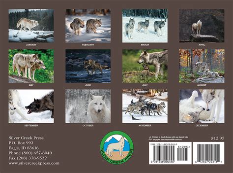 2023 Wolves Calendar Silver Creek Press