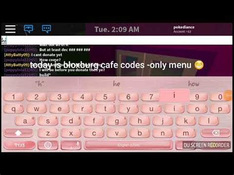 This game features a simulation of the daily activities of one virtual player in a household near a fictional city. Welcome to Bloxburg/Menu Cafe Codes Only - YouTube